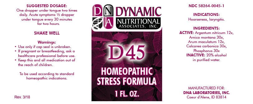 D-45 package label
