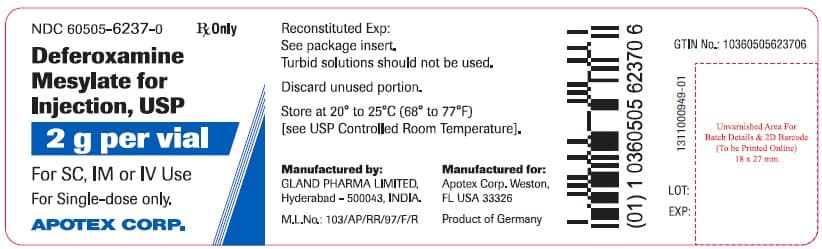 Deferoxamine Mesylate package label