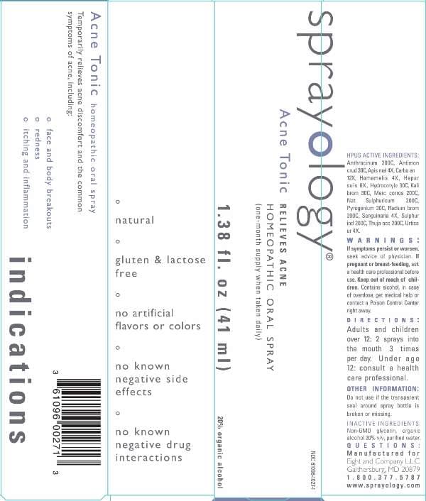 Acne Tonic package label