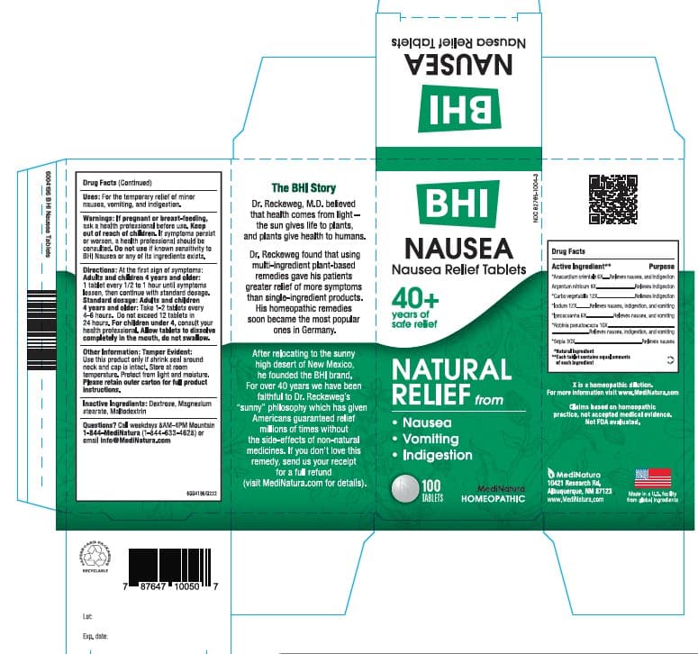 Bhi Nausea package label