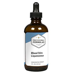Blood Stim Liquescence package label