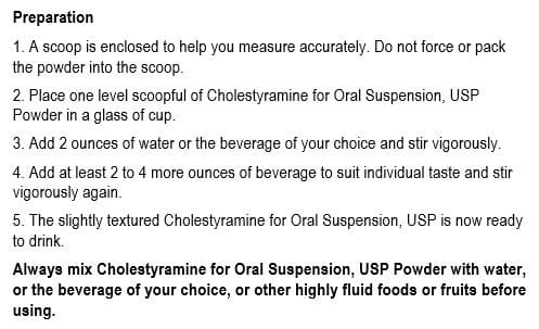 Cholestyramine Powder for Suspension package label