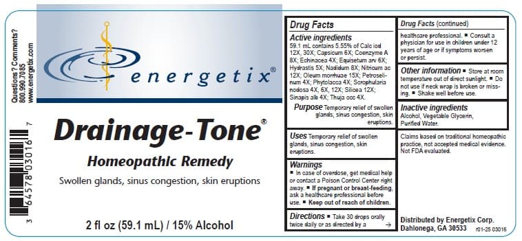 Drainage-Tone package label