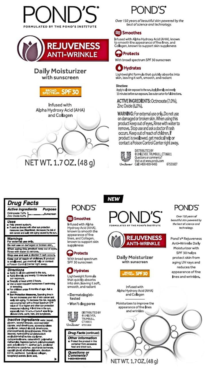 Ponds package label