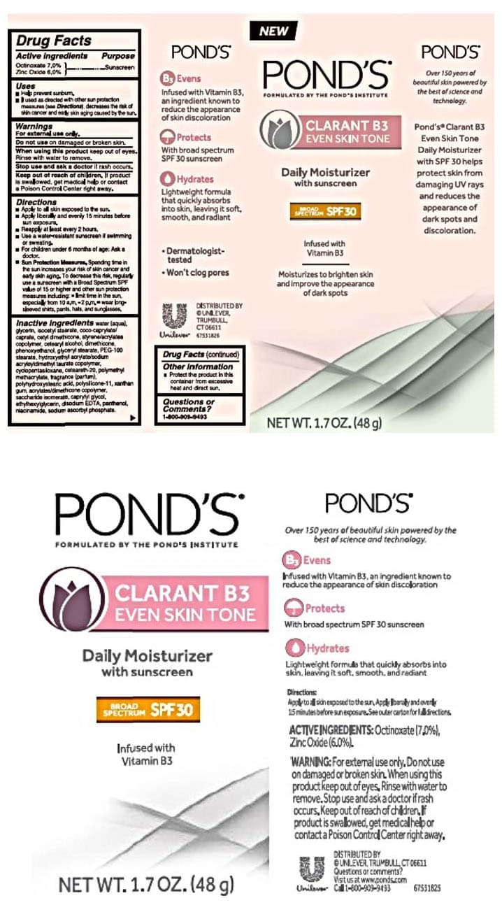 Ponds package label