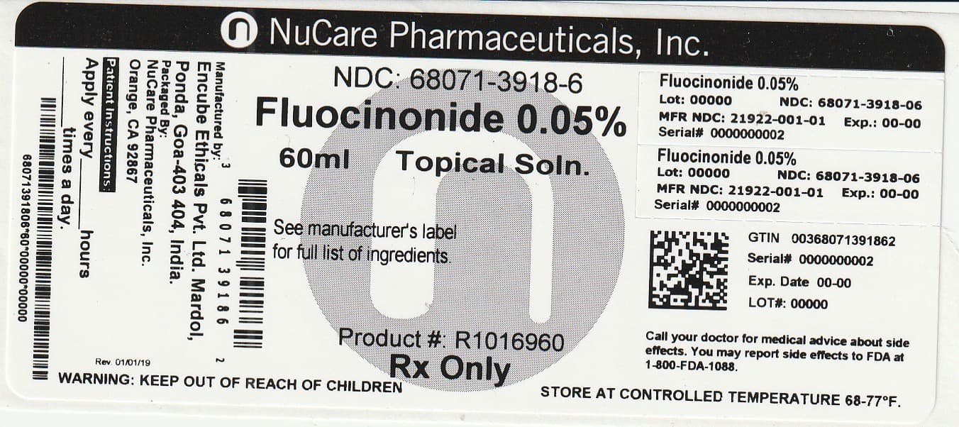 Fluocinonide Topical Solution Usp, 0.05% package label
