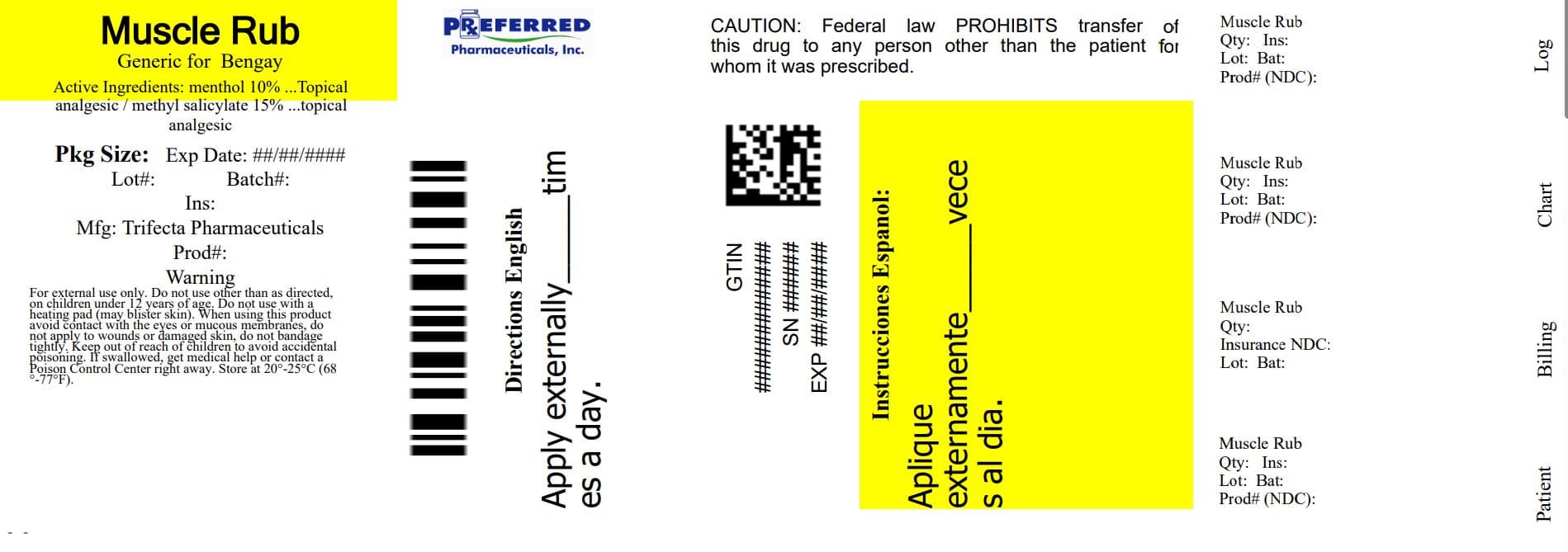 Analgesic Balm package label