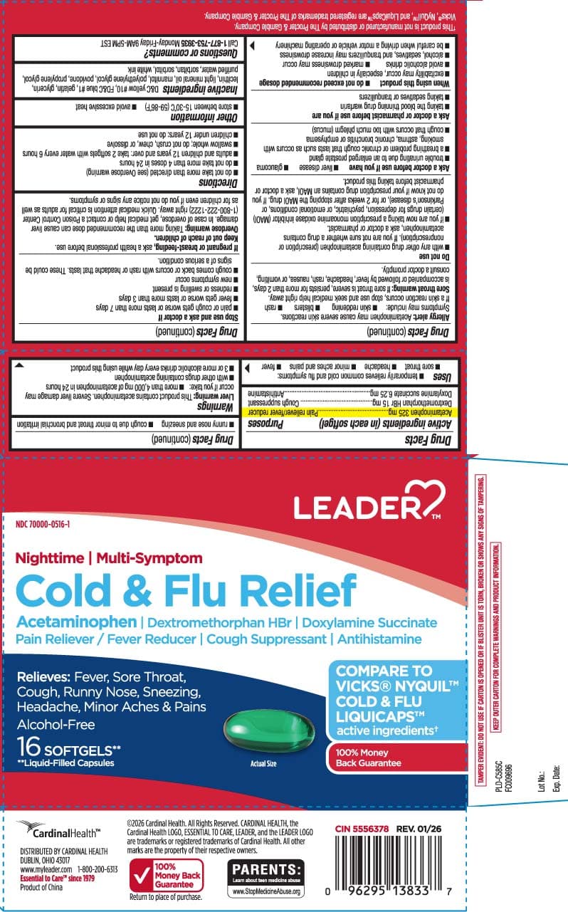 Nighttime Cold and Flu package label