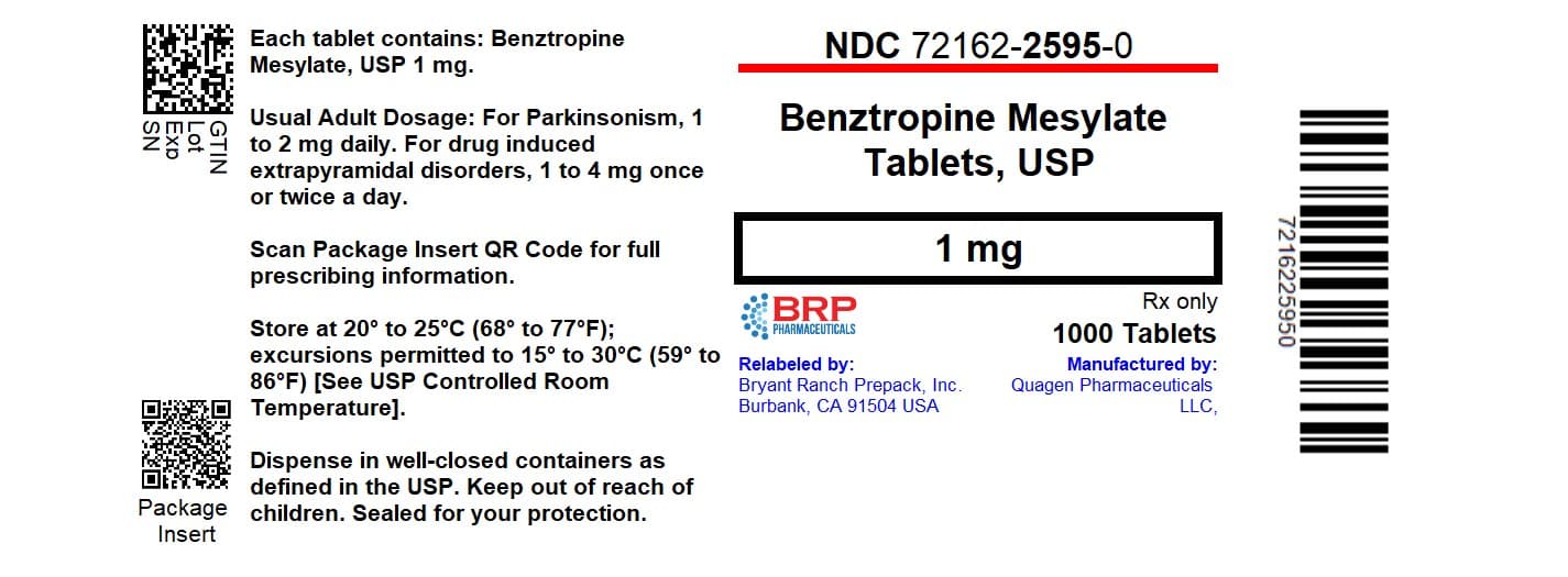 Benztropine Mesylate package label