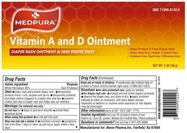 Medpura Vitamin a and D package label