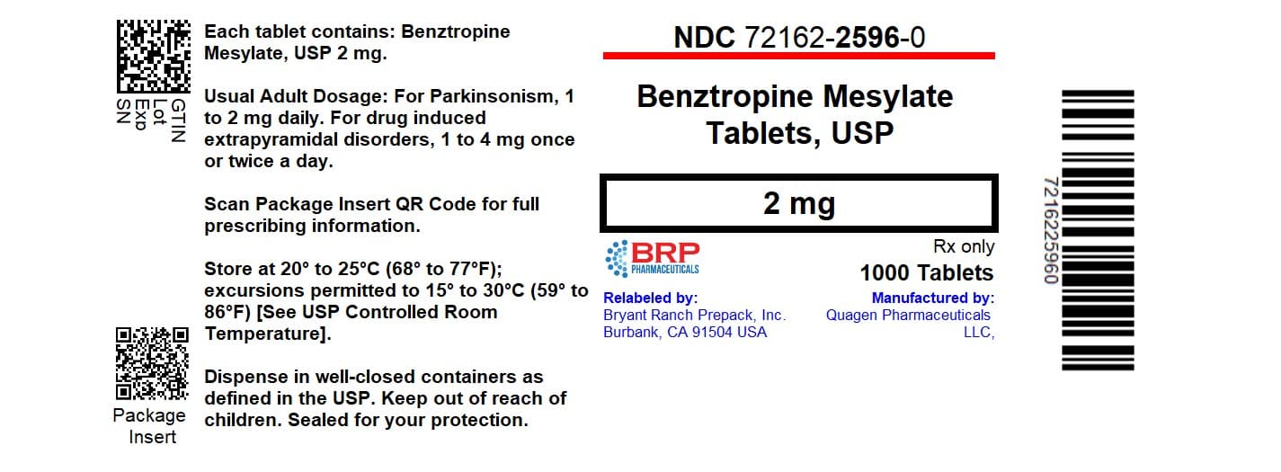 Benztropine Mesylate package label