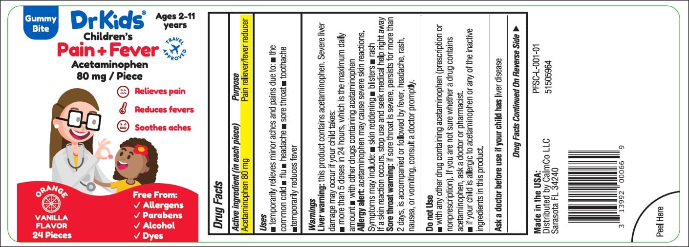 Drkids Childrens Pain and Fever package label