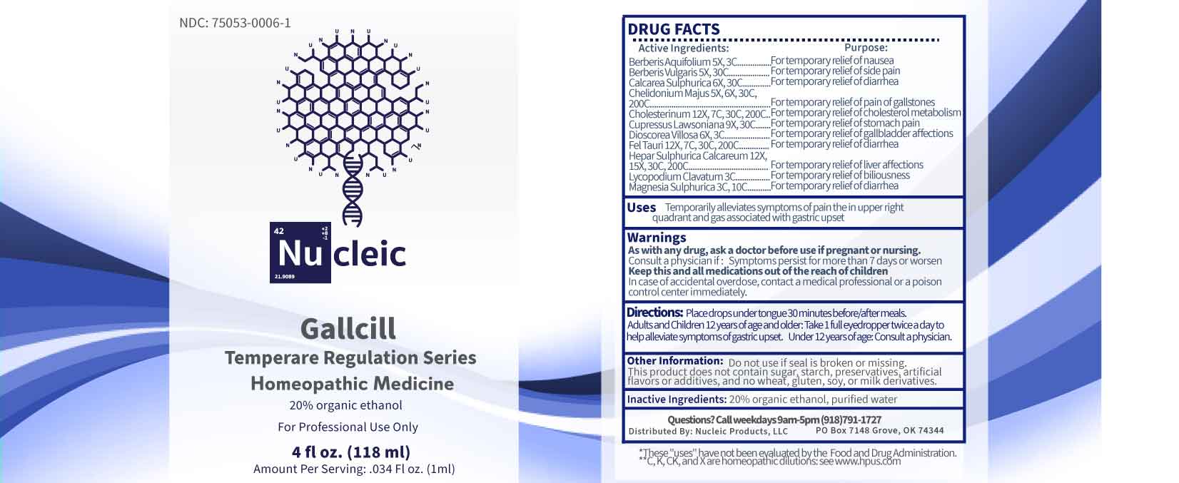 Gallcill package label