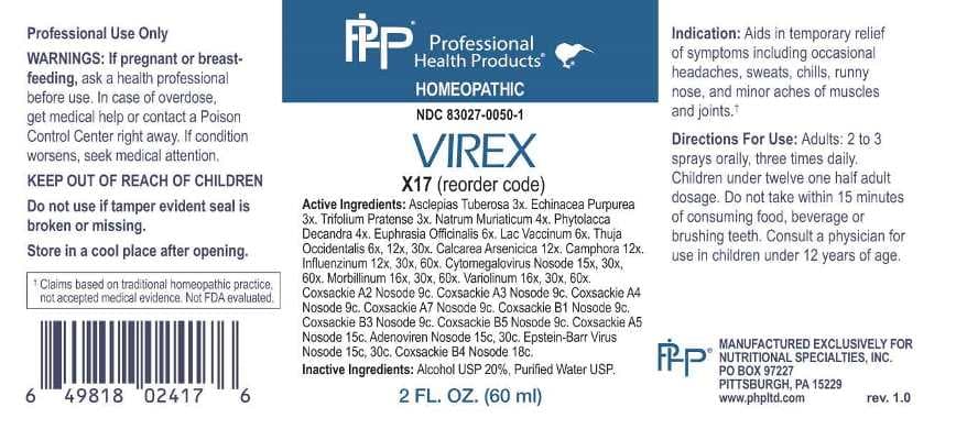 Virex package label