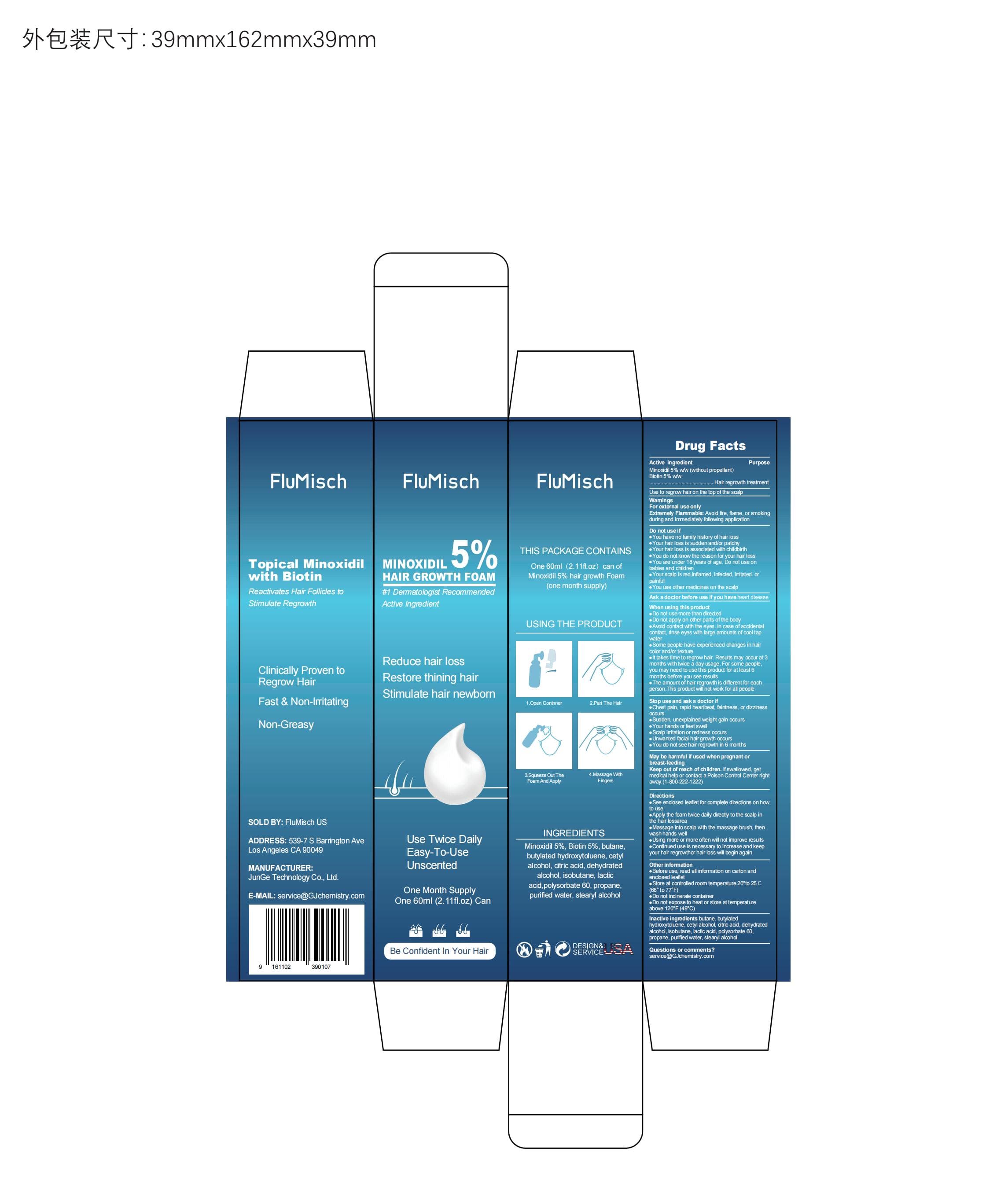 Flumisch Minoxidil Foam package label