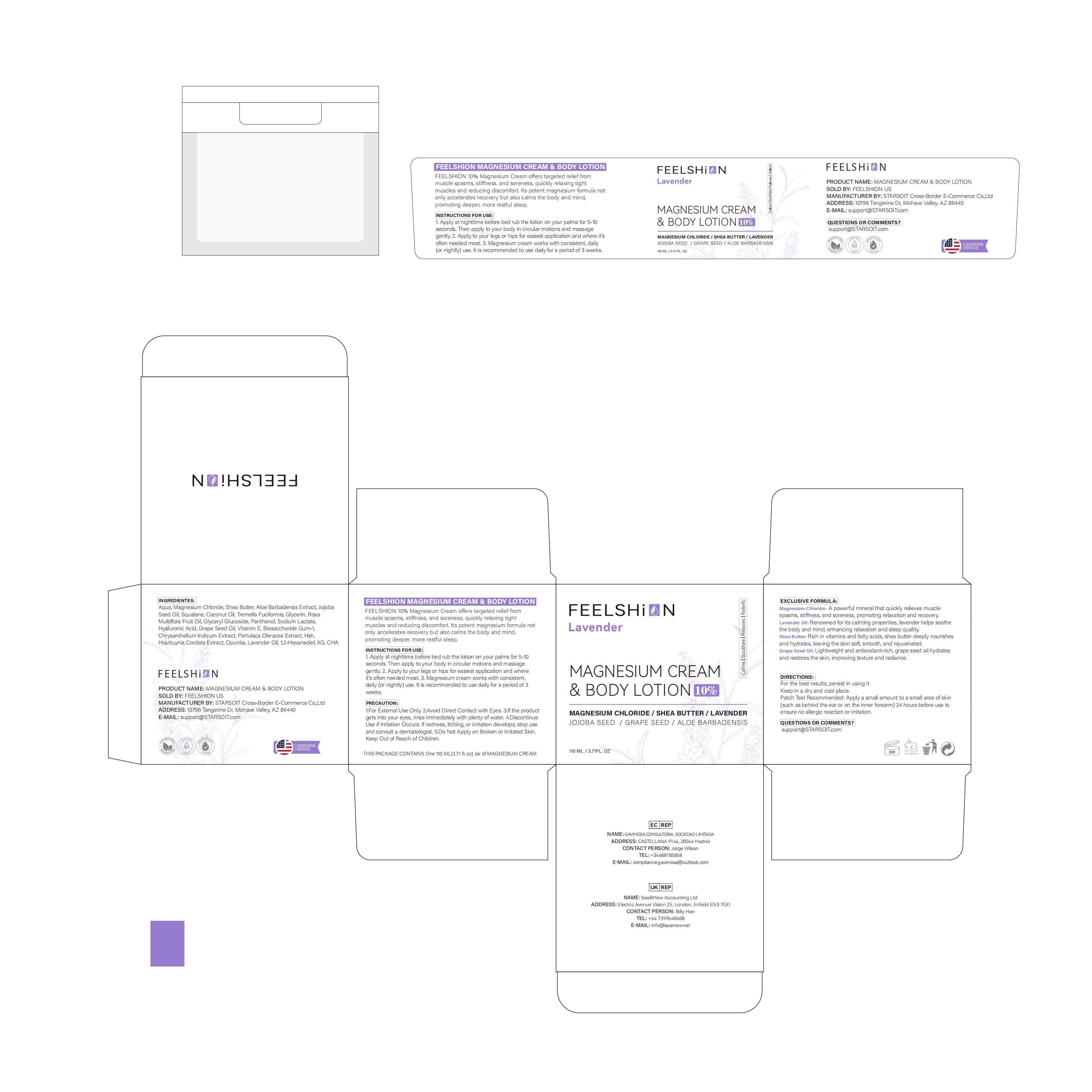 Feelshion Lavender Magnesium package label