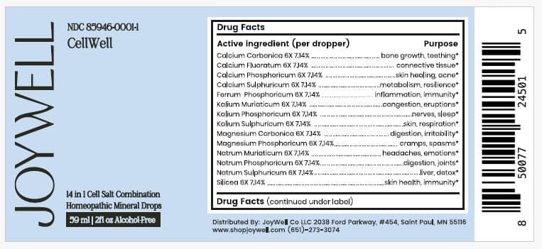 Cell Well package label