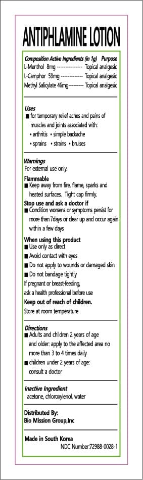 Antiphlamine package label